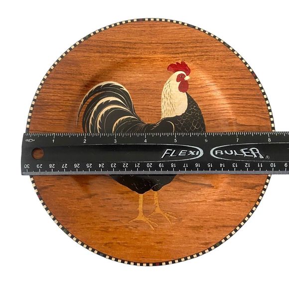 Set of 4 Sakura Warren Kimble 1999 Rooster Salad Dessert Plates Stoneware 8 1/4" - Picture 9 of 10